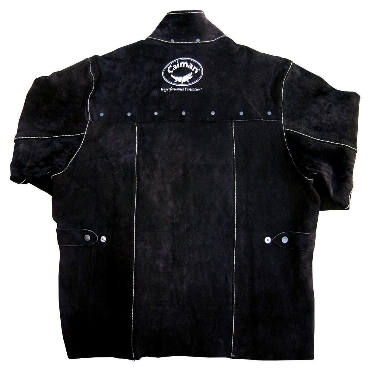 Black Welding Jacket - PIP - Caiman Boarhide Quality