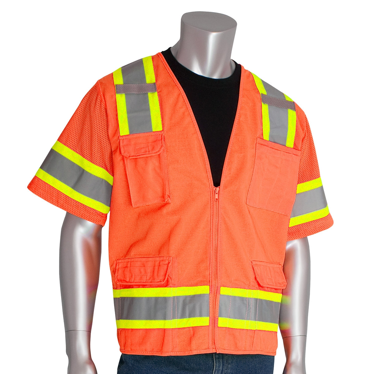 Yellow/Lime Safety Vest - PIP - Reflective Polyester