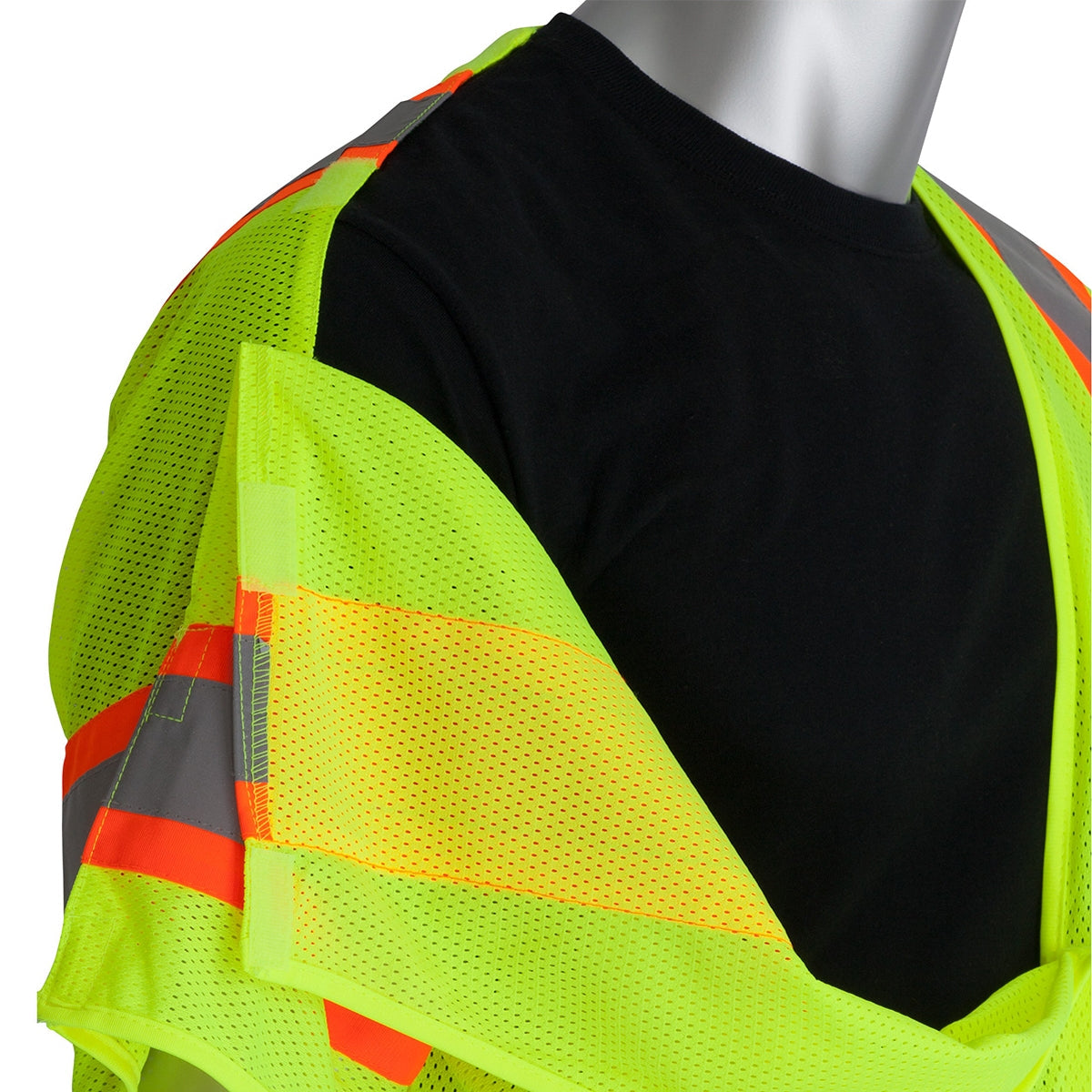 Yellow/Lime Safety Vests - PIP - Breakaway Design