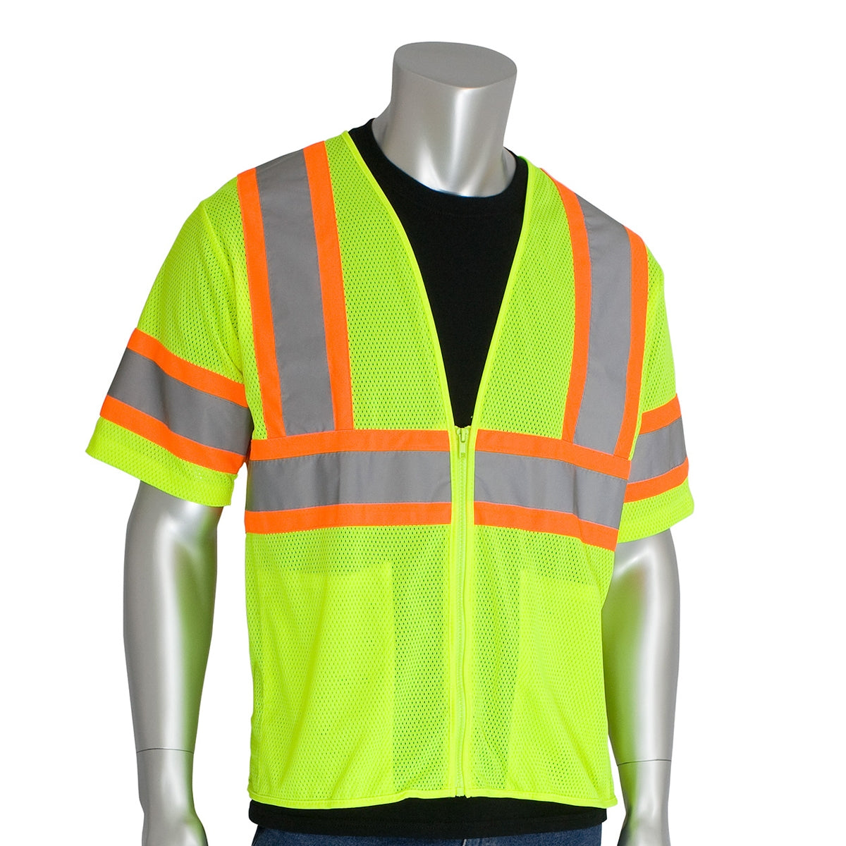 Yellow/Lime Safety Vest - PIP - Reflective Mesh