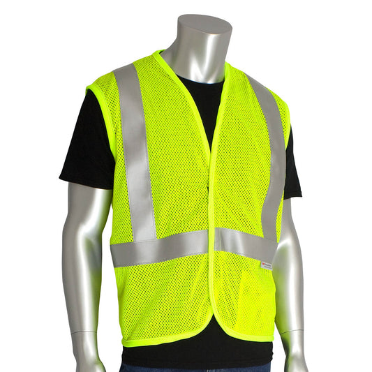 Yellow/Lime Safety Vests - PIP - Flame Resistant Mesh