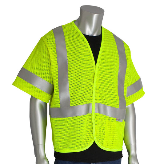 Yellow/Lime Safety Vests - PIP - FR Reflective Performance