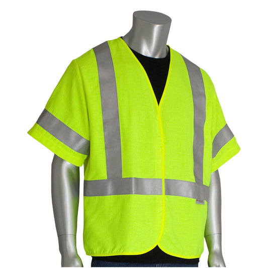 Yellow/Lime Safety Vests - PIP - Durable FR Protection