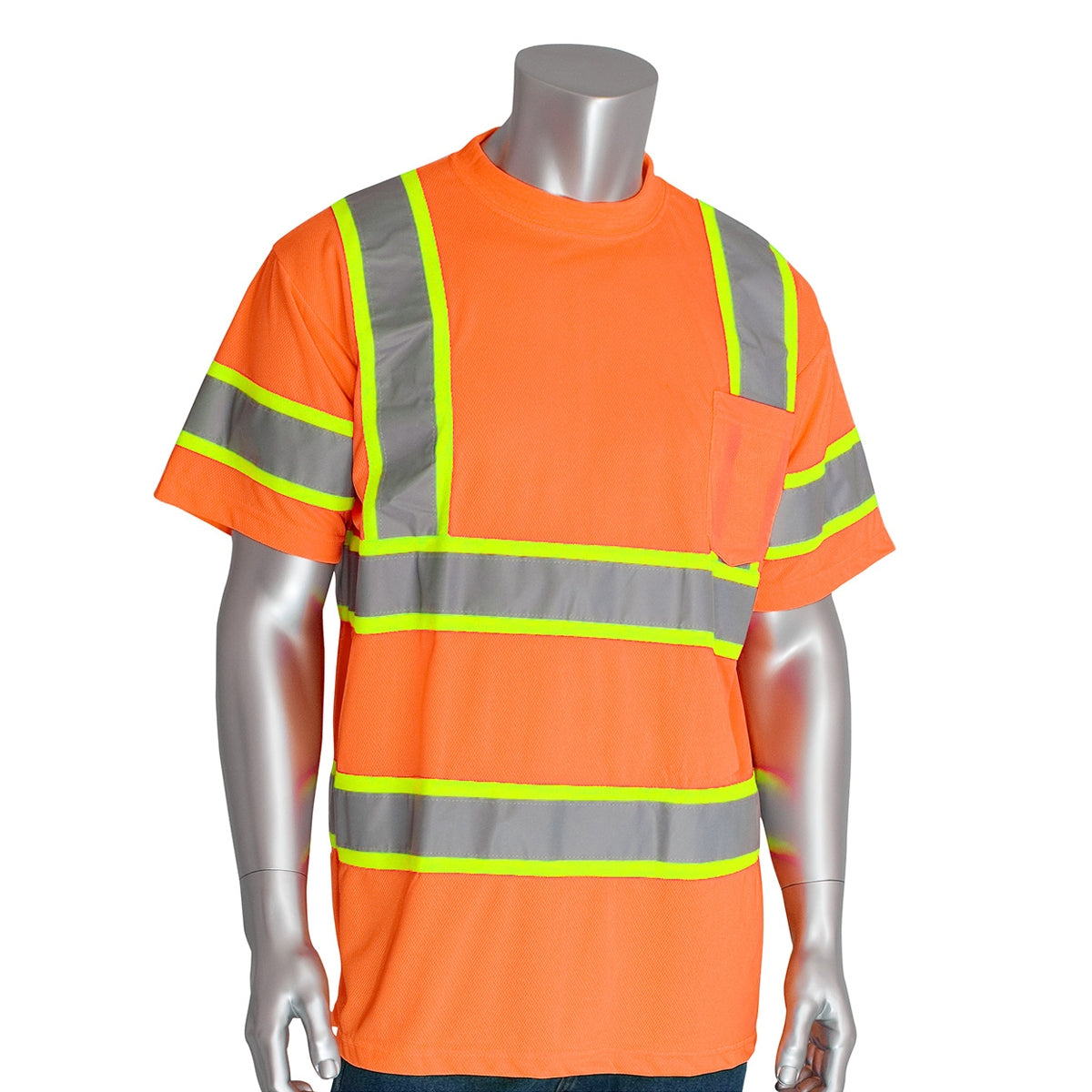 Yellow/Lime Safety Shirt - PIP - Moisture Wicking