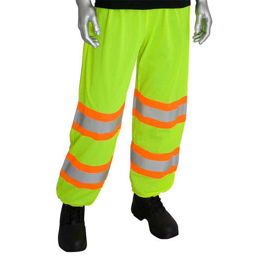 Yellow/Lime Safety Pants - PIP - Breathable Mesh