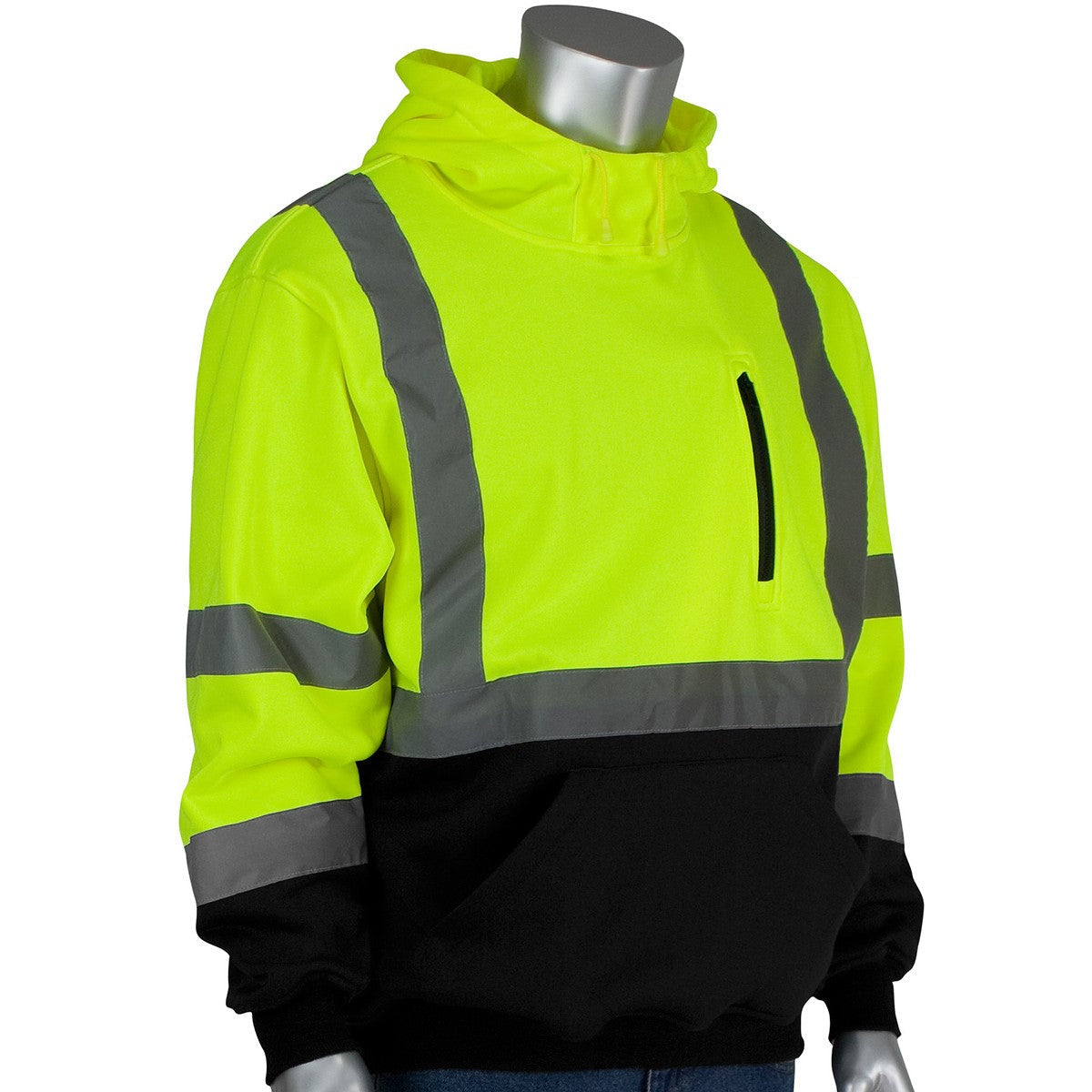 Yellow/Lime Safety Sweatshirts - PIP - Reflective Fleece