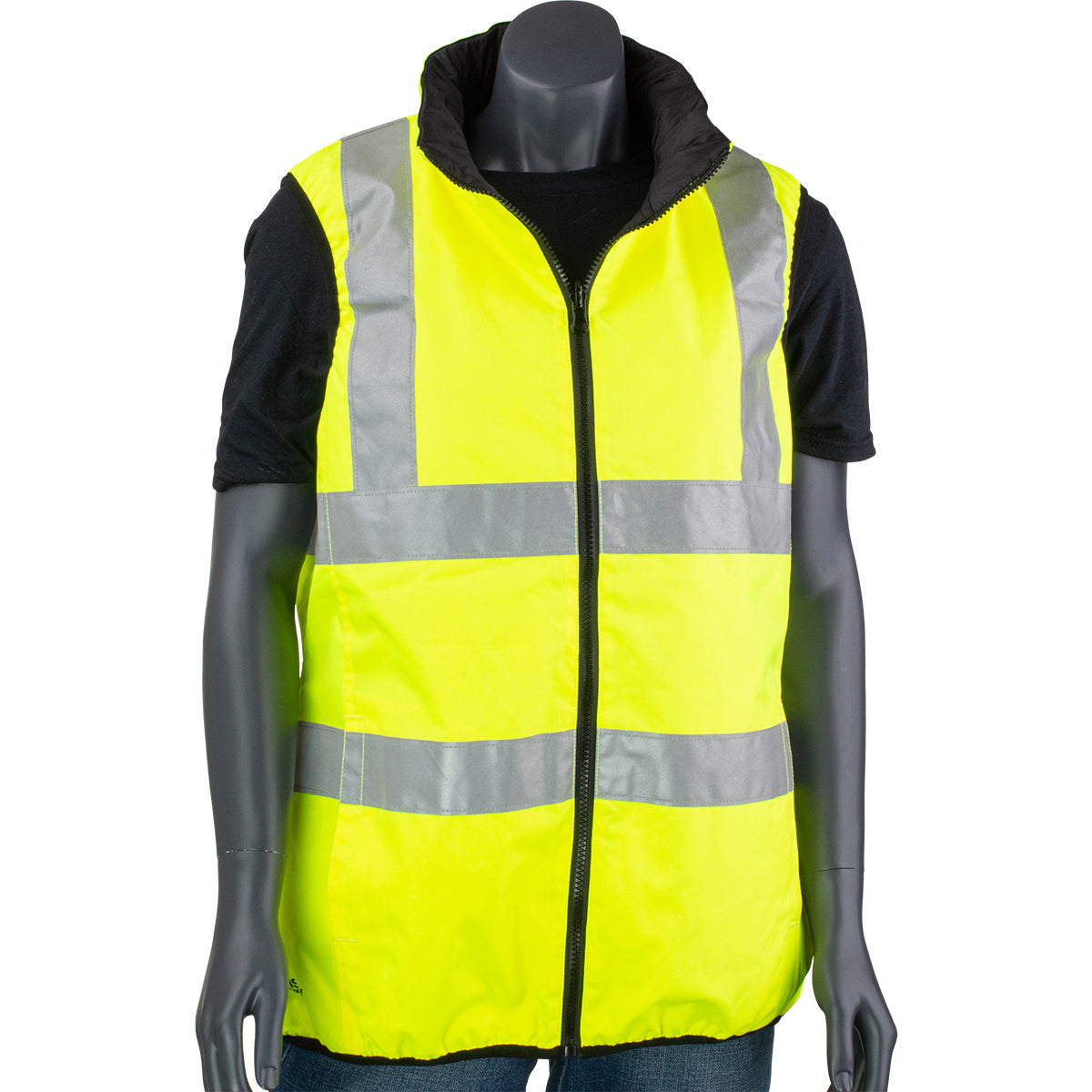 Yellow/Lime Safety Vest - PIP - Reversible Design