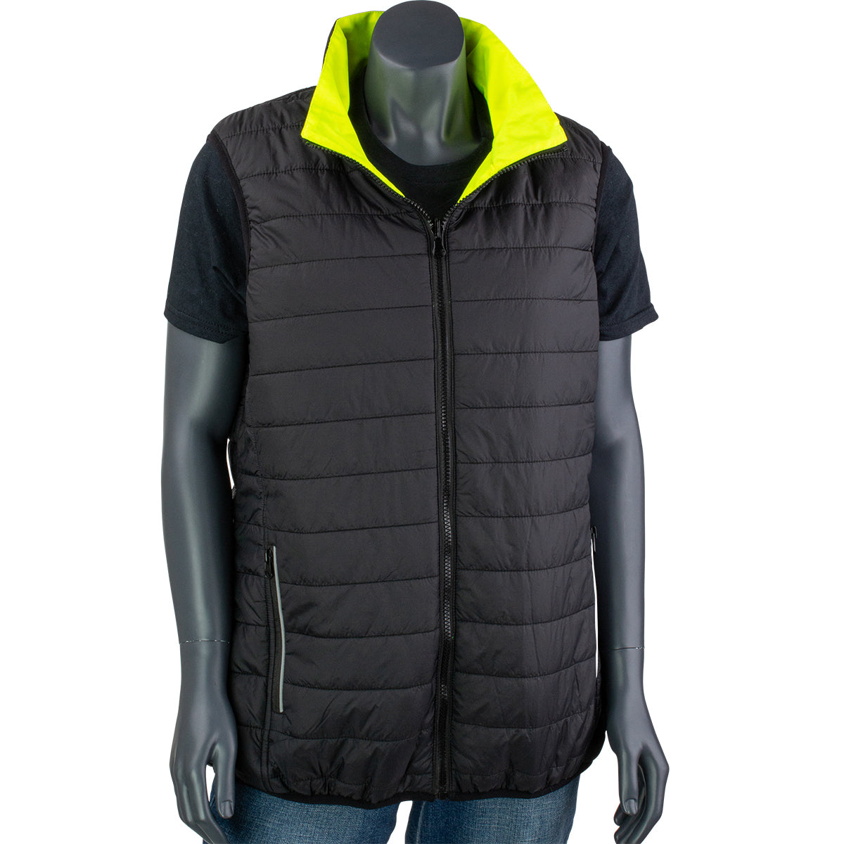 Yellow/Lime Safety Vest - PIP - Reversible Design