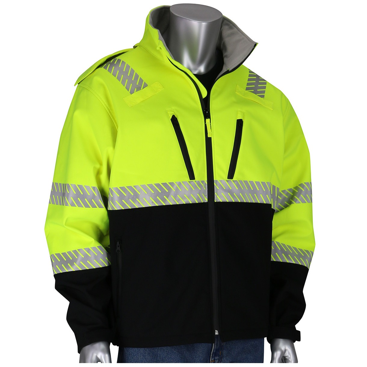 Yellow/Lime Safety Jacket - PIP - Rip Stop Breathable