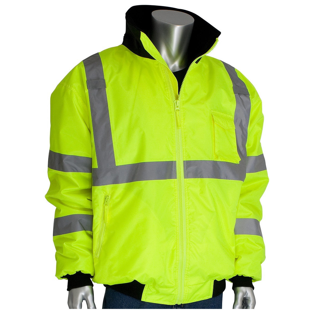 Yellow/Lime Safety Jackets - PIP - Waterproof Design