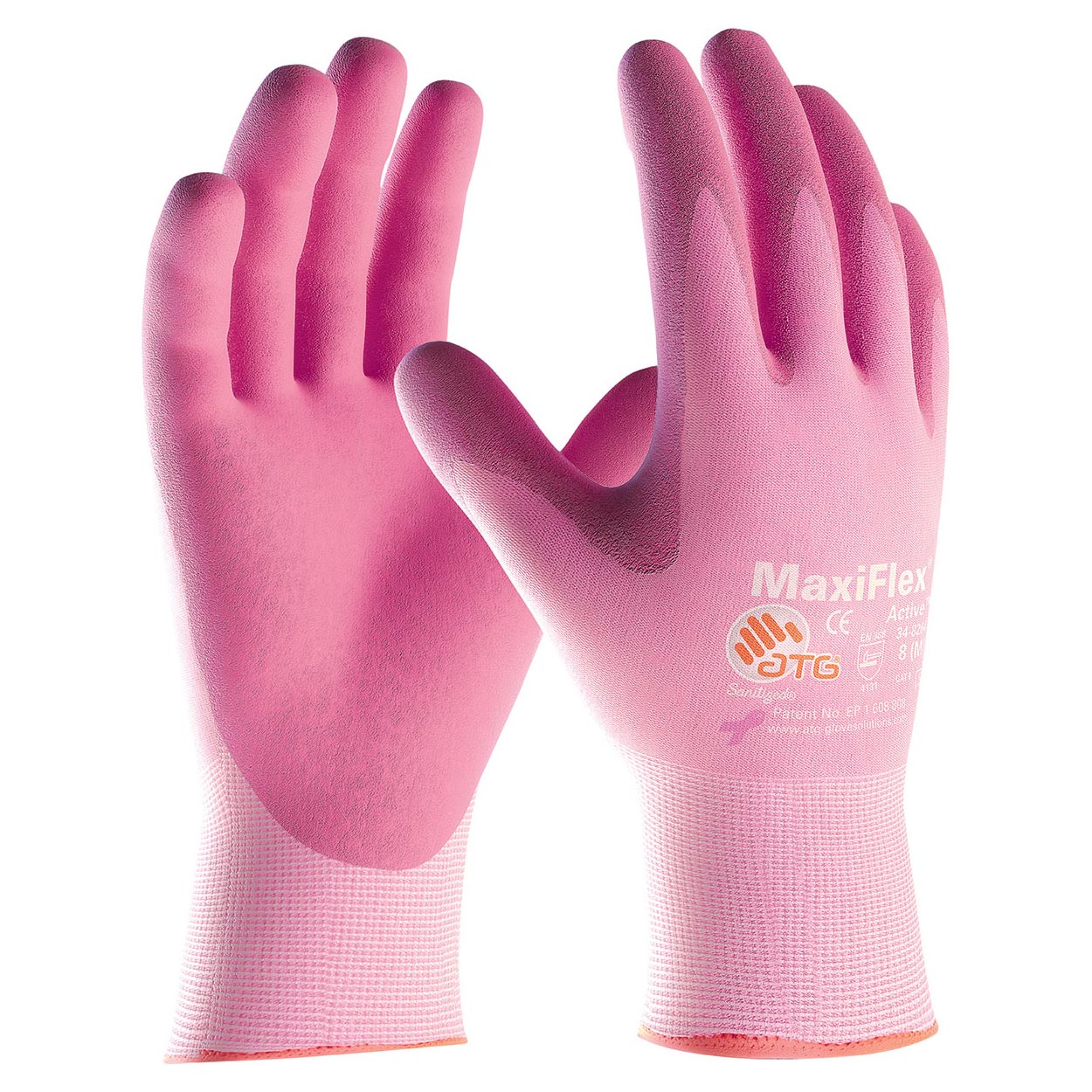 Pink String Knit Gloves - PIP - Lightweight Nitrile