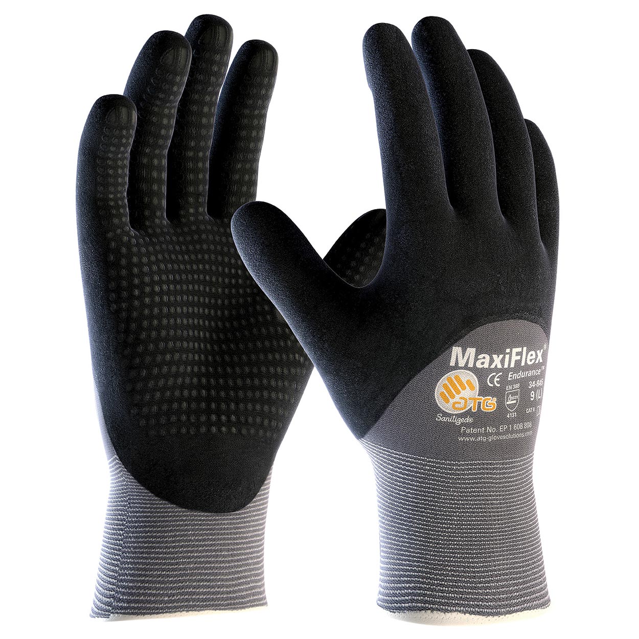 Black String Knit Gloves - PIP - Nitrile Coated
