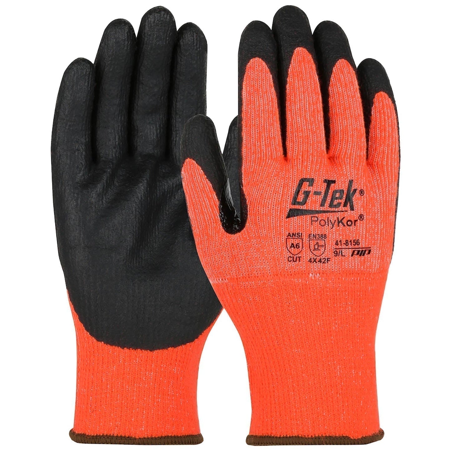 Orange String Knit Gloves - PIP - Durable Grip