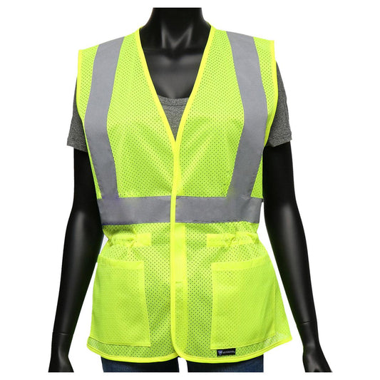Yellow/Lime Safety Vest - PIP - Reflective Design