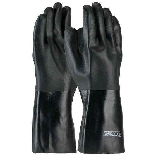 14" Rubber Gloves - PIP - Extra Grip Black