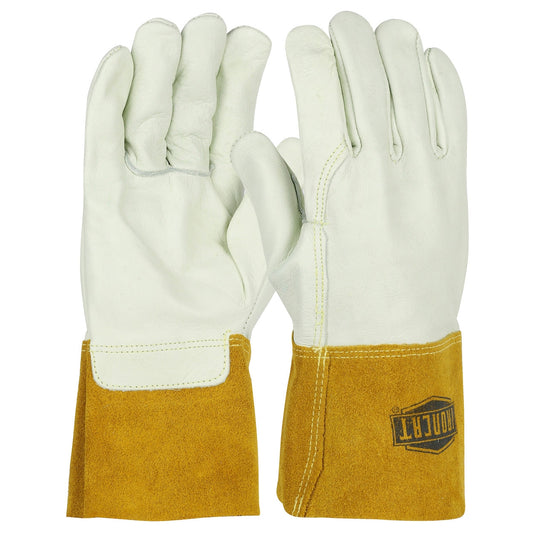 Leather Gauntlet Cuff Gloves - PIP - Cowhide Comfort