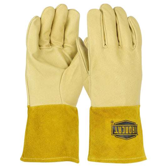 Split Leather Gauntlet Gloves - PIP - Durable Kevlar Stitching