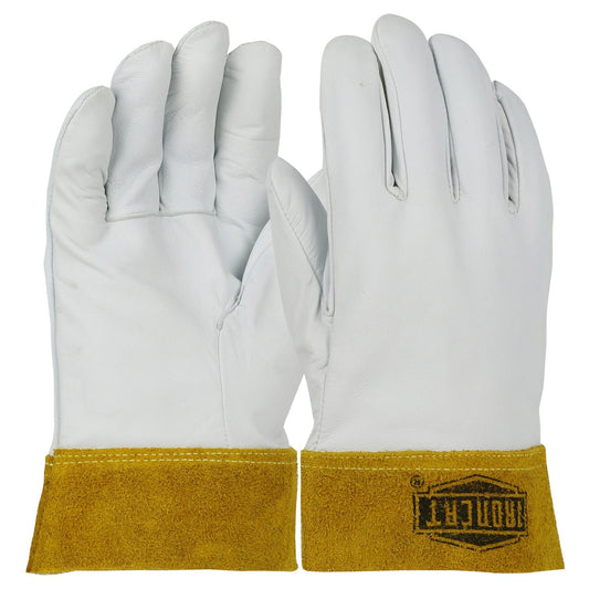 White Leather Gloves - PIP - Top Grain Kidskin