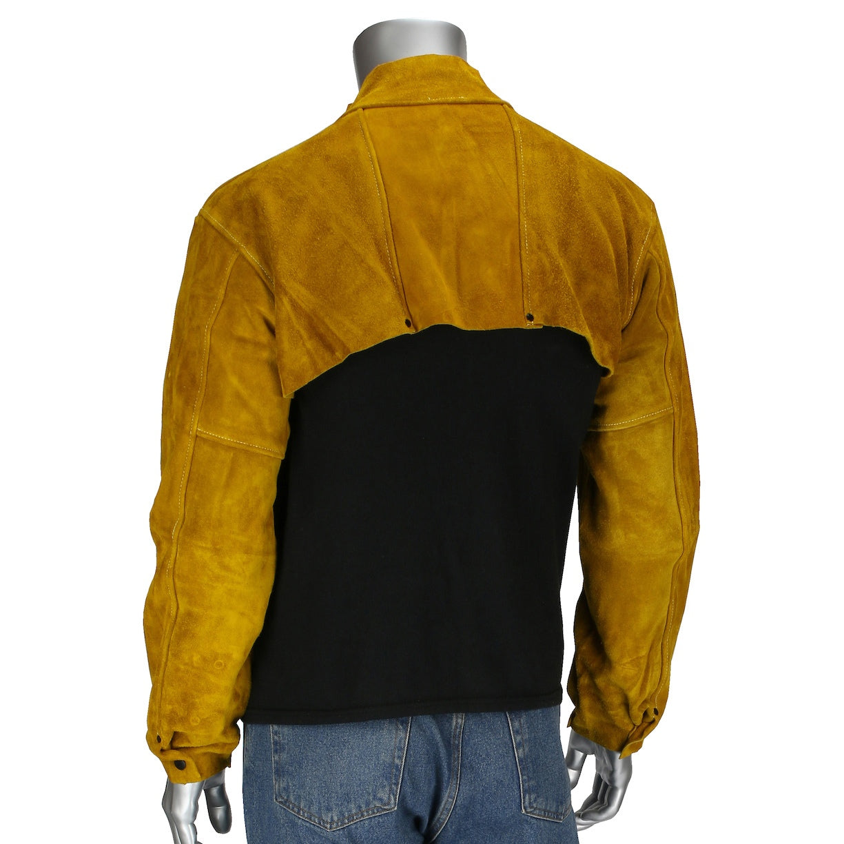 Brown Welding Cape Sleeves - PIP - Durable Leather