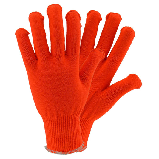 Orange String Knit Gloves - PIP - Durable Insulation