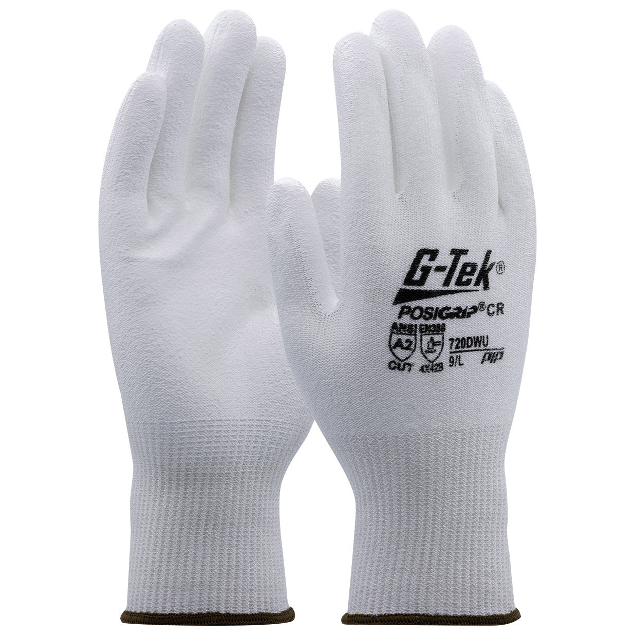 Polyurethane Coated Smooth Grip String Knit Gloves | PIP | 720Dwu G-Tek Posi Seamless Polykor Blended