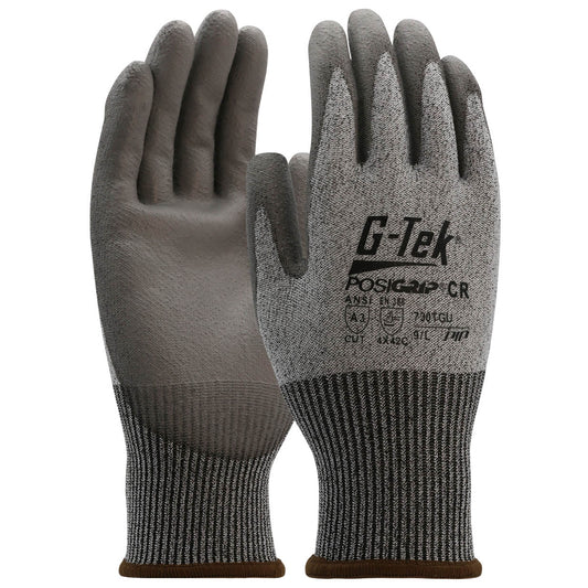 Polyurethane Coated Flat Grip String Knit Gloves | PIP | 730Tgu G-Tek Posi Seamless Polykor Blended