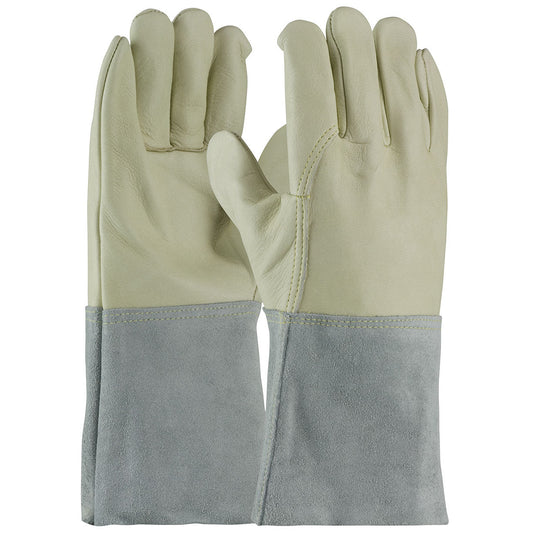 Leather Gauntlet Cuff Gloves - PIP - Durable Protection