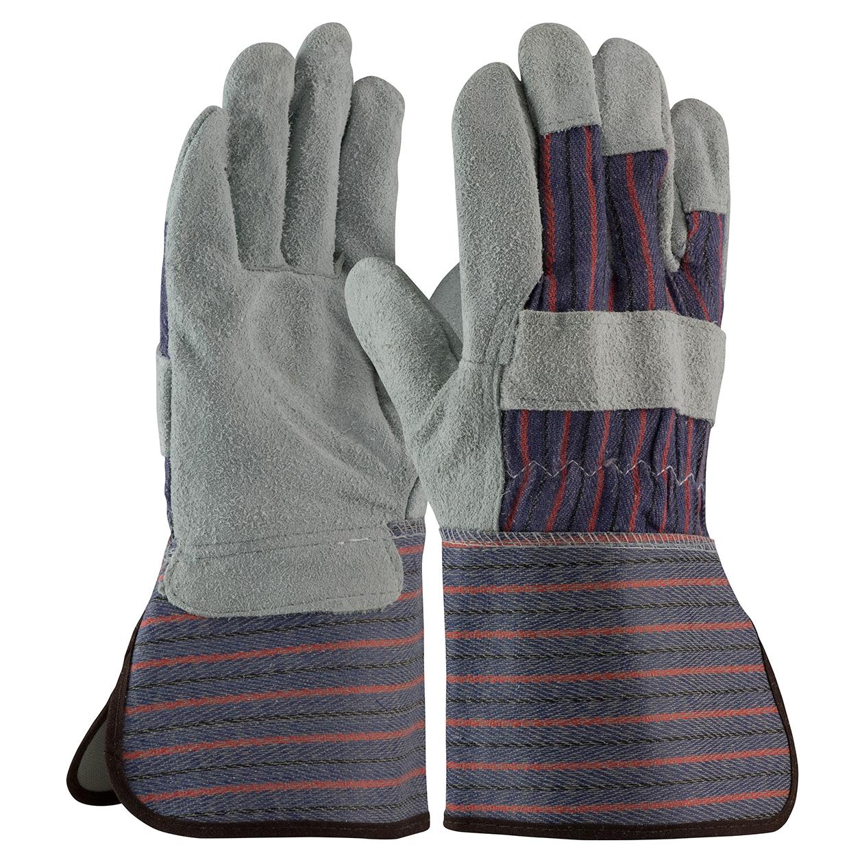 Rubberized Gauntlet Cuff Leather Gloves - PIP - Durable Design
