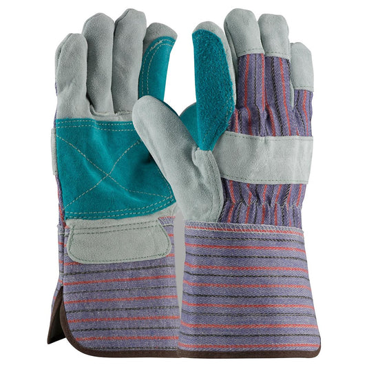 Rubberized Gauntlet Cuff Leather Gloves - PIP - Durable Design