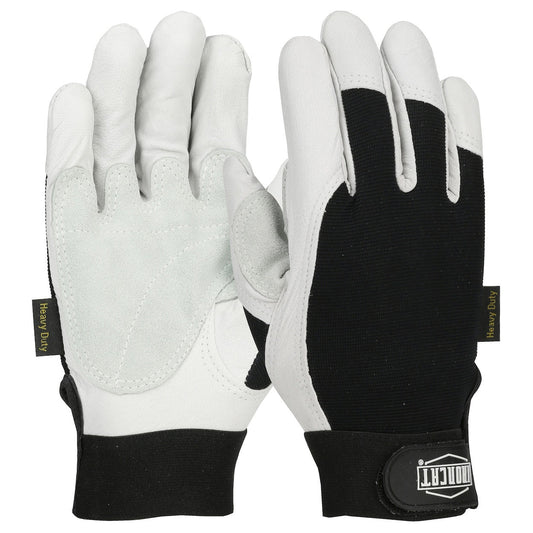 Black Leather Gloves - PIP - Durable Goatskin Palm - Quality