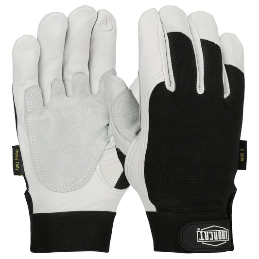 Black Leather Gloves - PIP - Durable Goatskin Leather