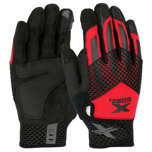 Red Performance Gloves - PIP - Tough Suede Palm