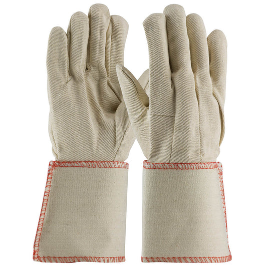 Plasticized Gauntlet Cuff Gloves - PIP - Heavyweight Cotton