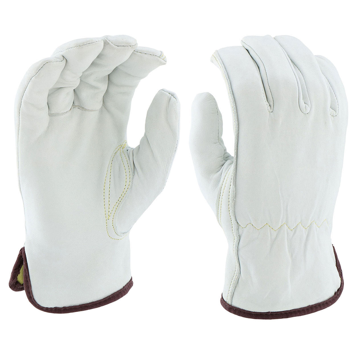 White Leather Gloves - PIP - Cut Resistant Design