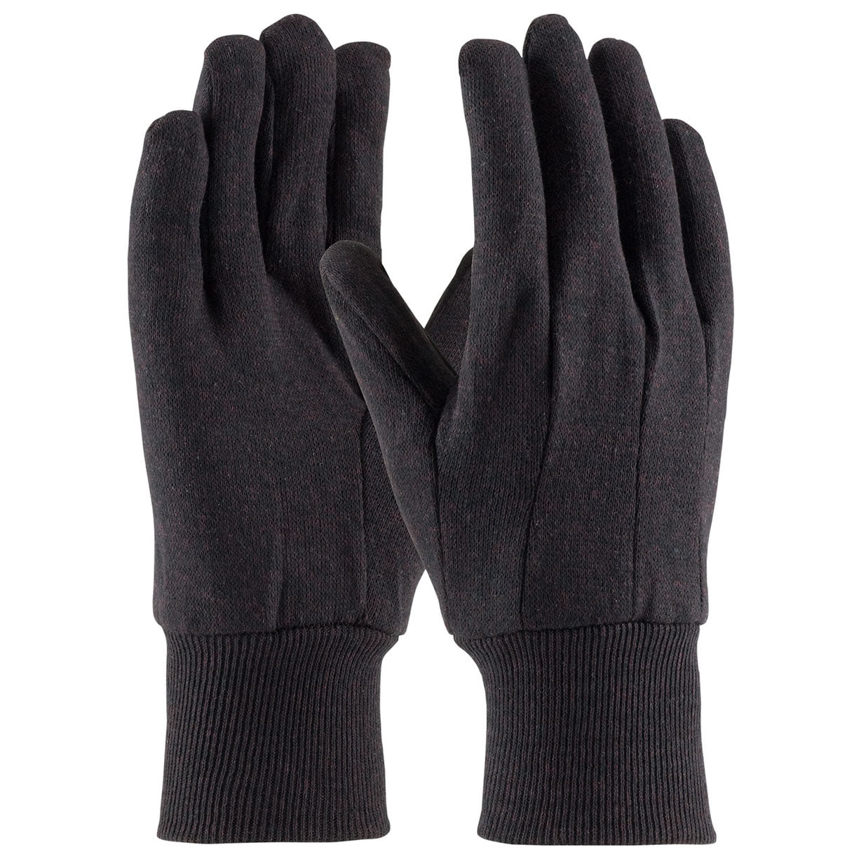Brown String Knit Gloves - PIP - Durable Jersey