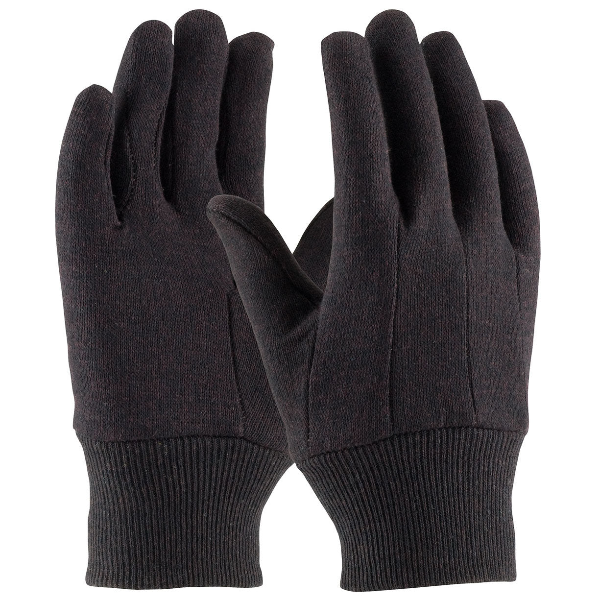Brown String Knit Gloves - PIP - Durable Cotton Blend