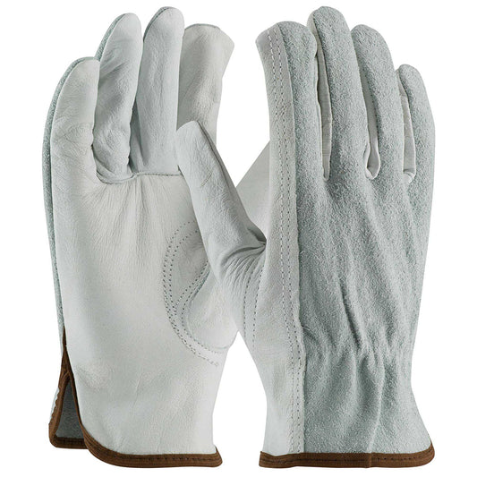 Natural Leather Gloves - PIP - Durable Top Grain Cowhide