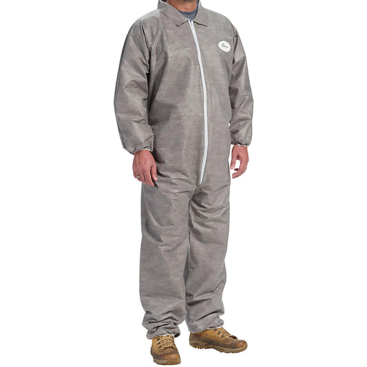 Gray Coveralls - PIP - Elastic Wrist & Ankle Fit