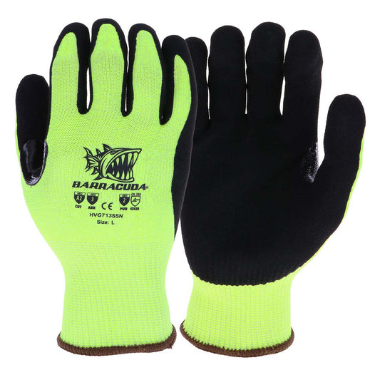 Nitrile Coated Sandy Grip Gloves - PIP - Hi-Viz Safety