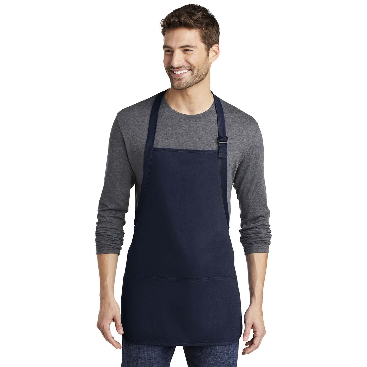 Classic Navy Apron - Port Authority - Stain Resistant