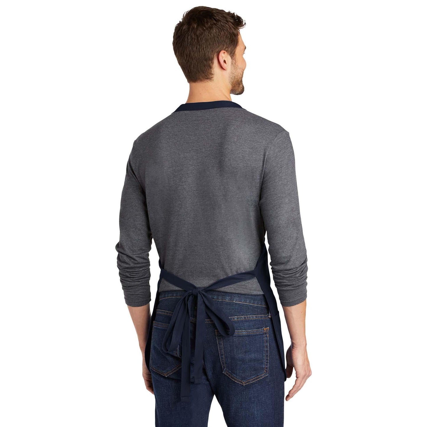 Classic Navy Apron - Port Authority - Stain Resistant