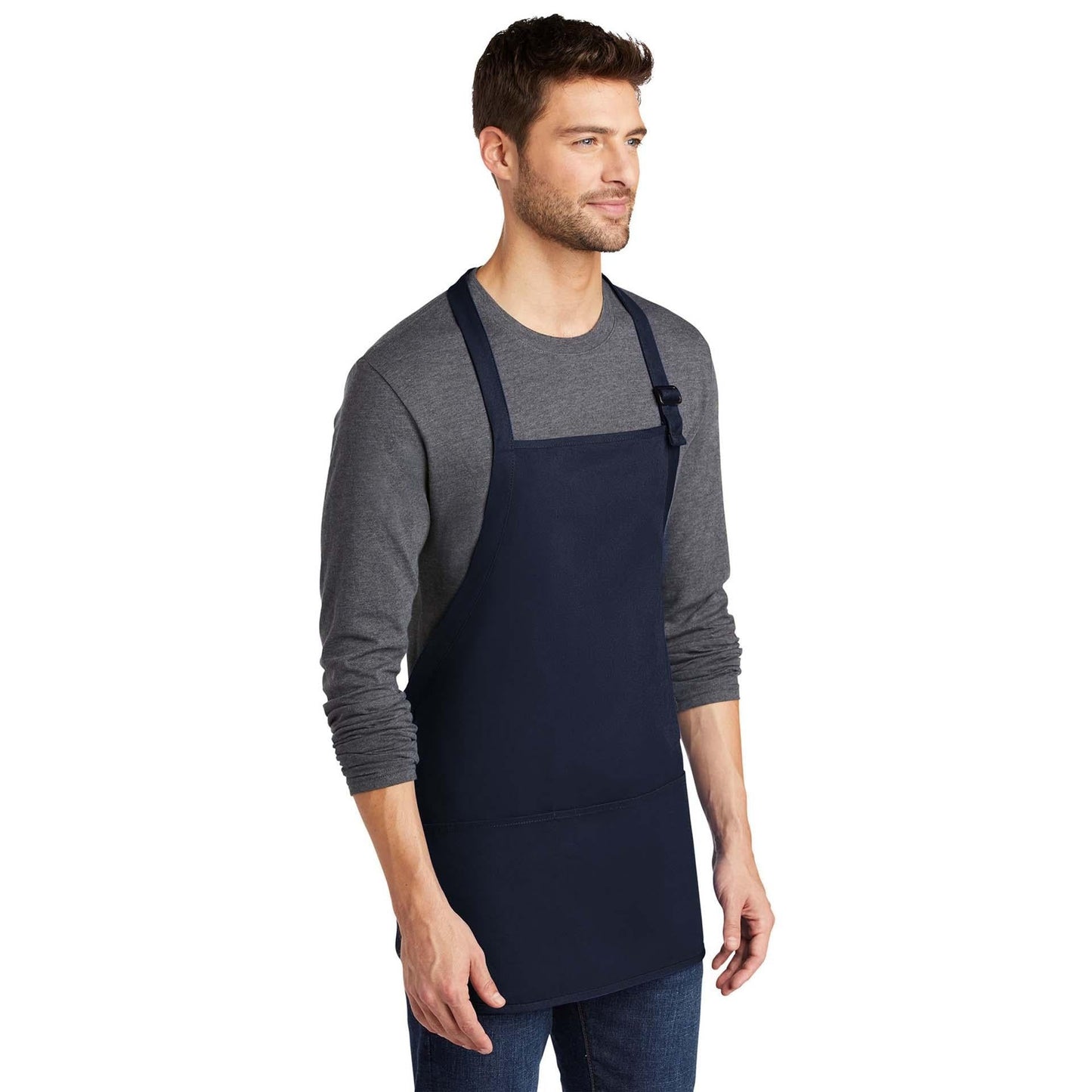 Classic Navy Apron - Port Authority - Stain Resistant