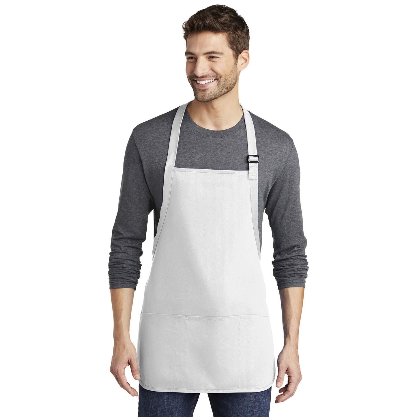 Classic Navy Apron - Port Authority - Stain Resistant