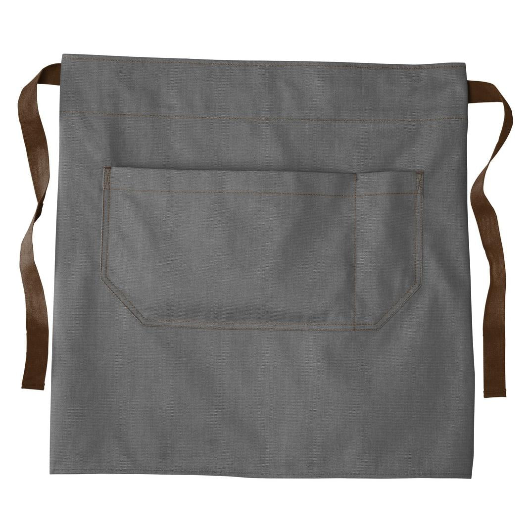 Ash Grey Apron - Port Authority - Denim-Like Fabric