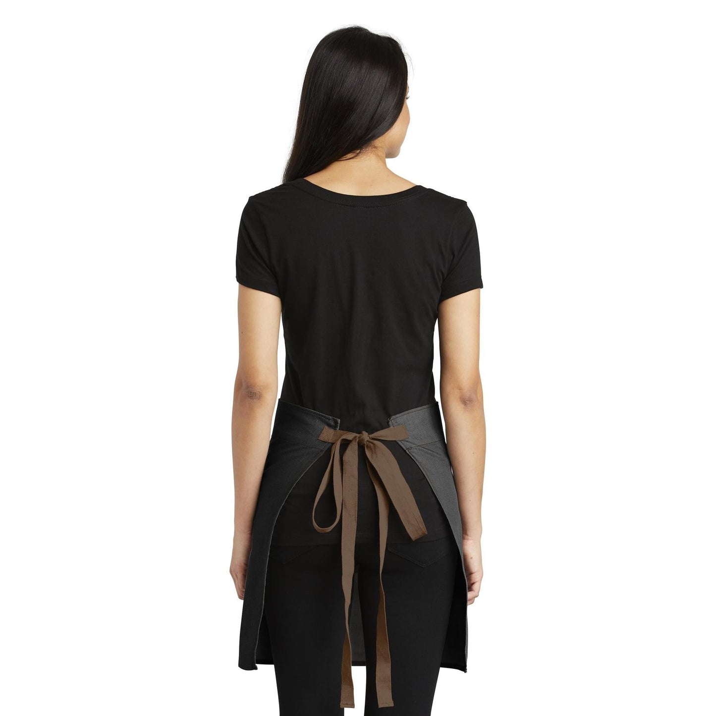 Ash Grey Apron - Port Authority - Denim-Like Fabric