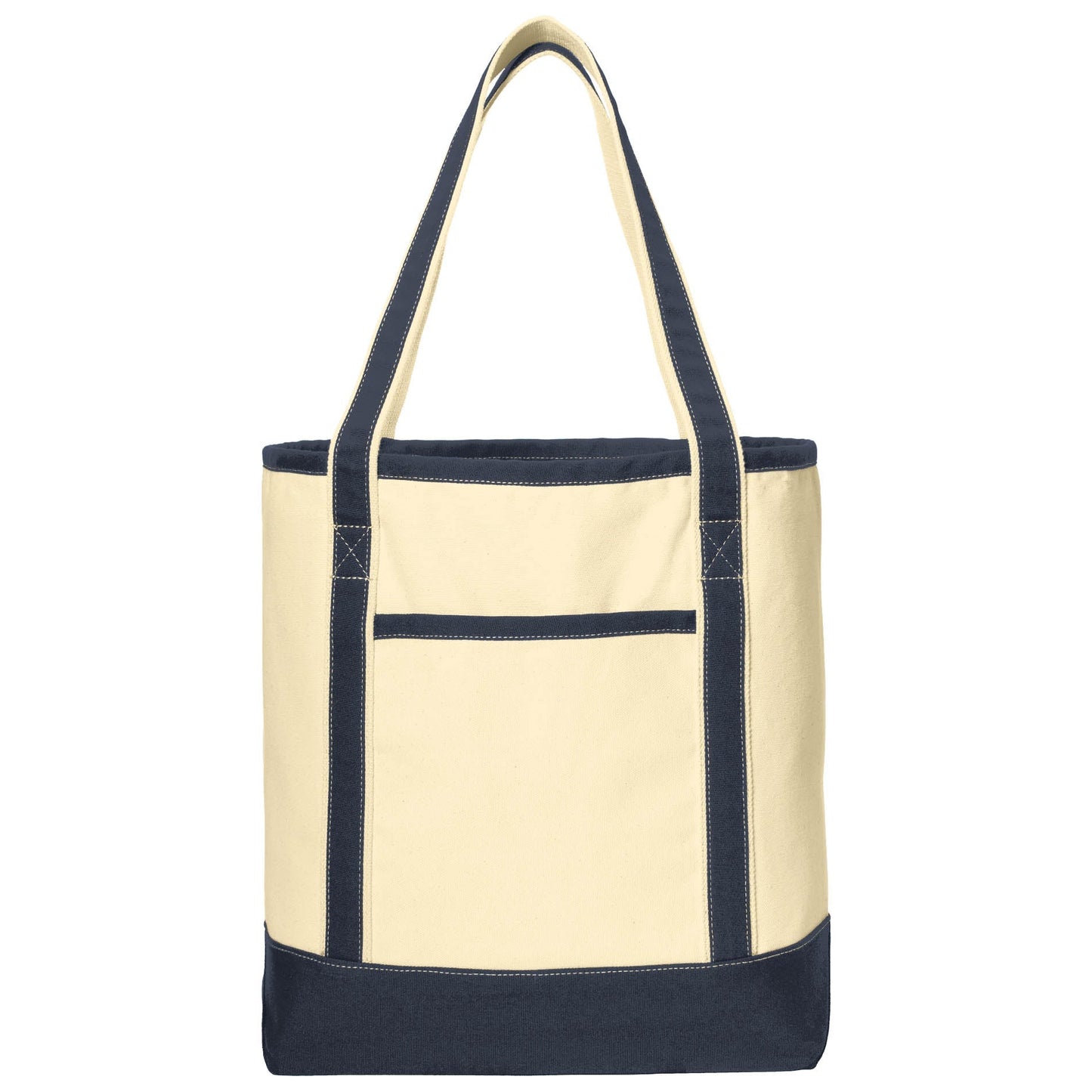 Natural/Black Tote Bags - Port Authority - Sturdy Canvas