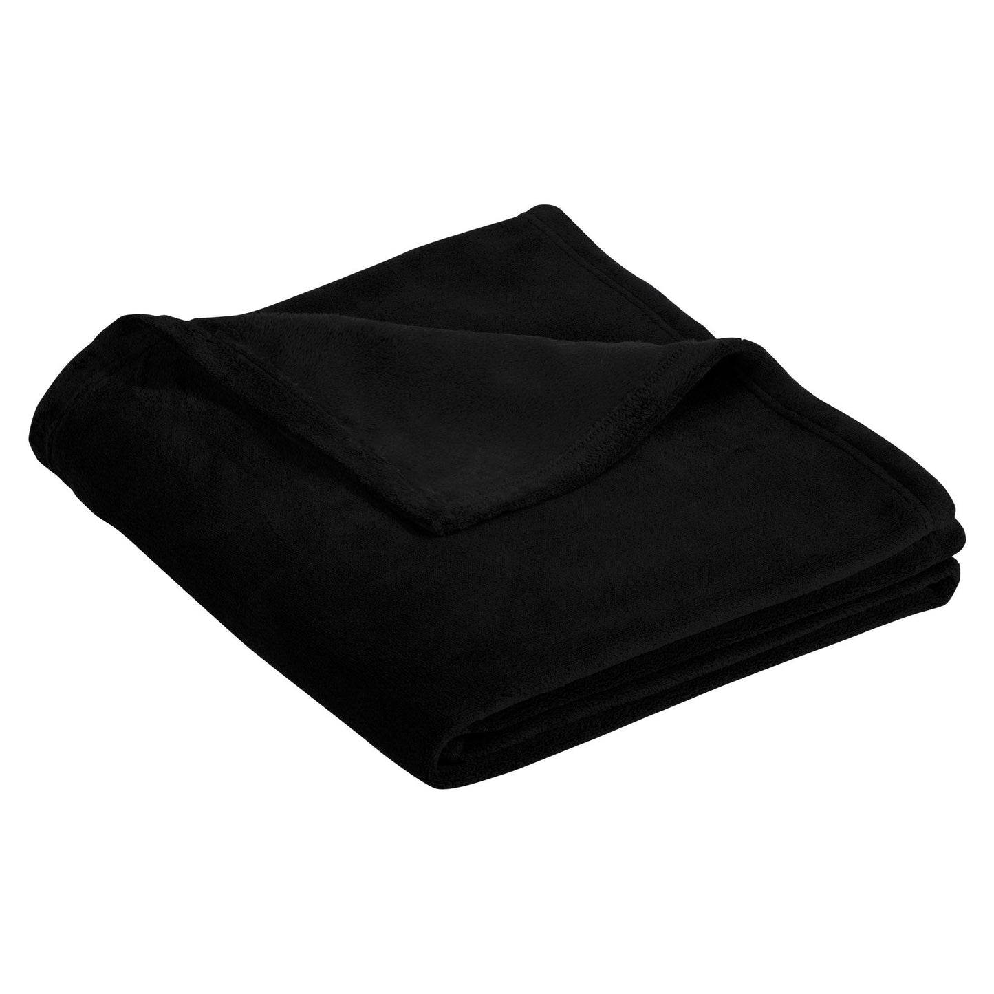 Deep Black Blanket - Port Authority - Plush Polyester
