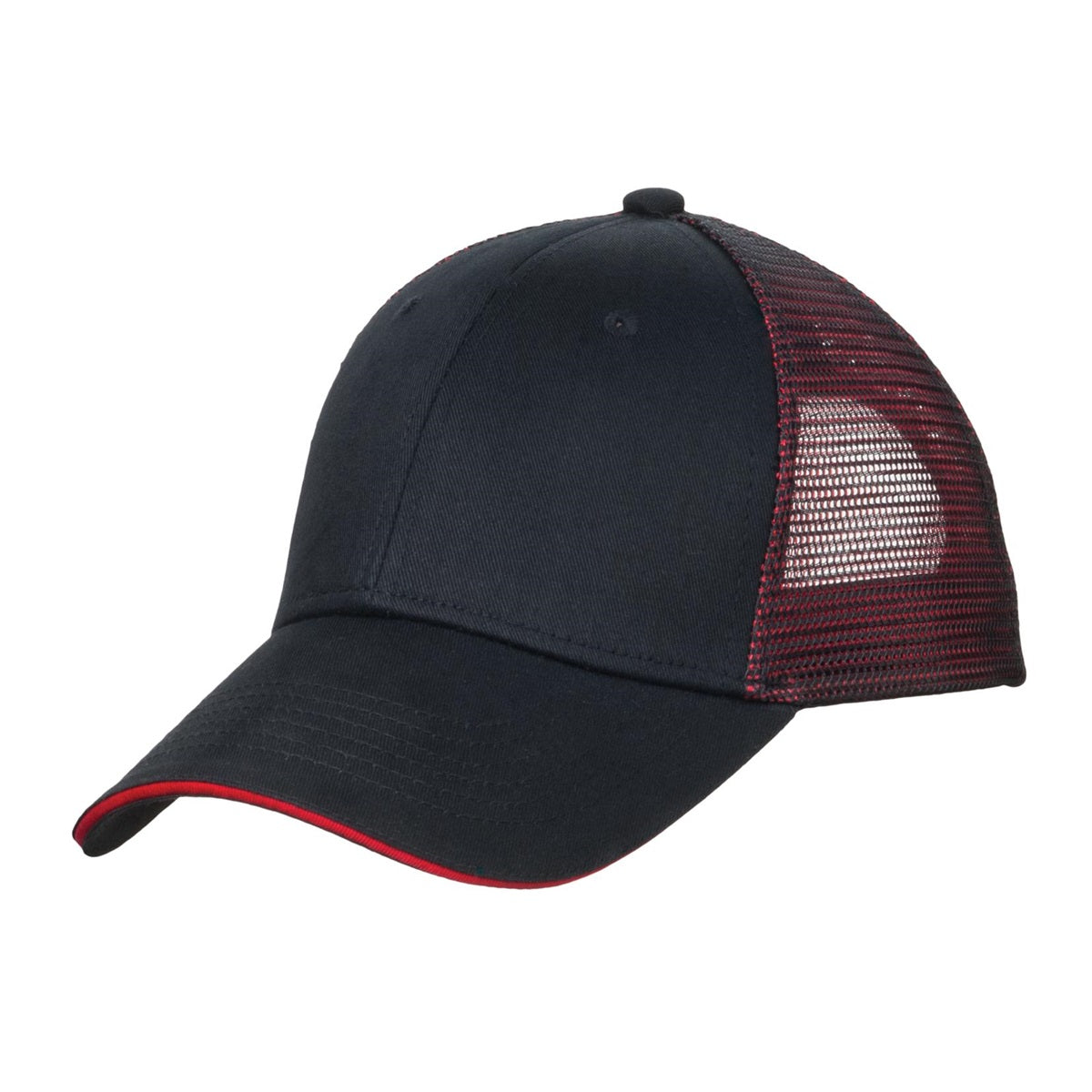 Black/Red Ball Caps - Port Authority - Two-Tone Style