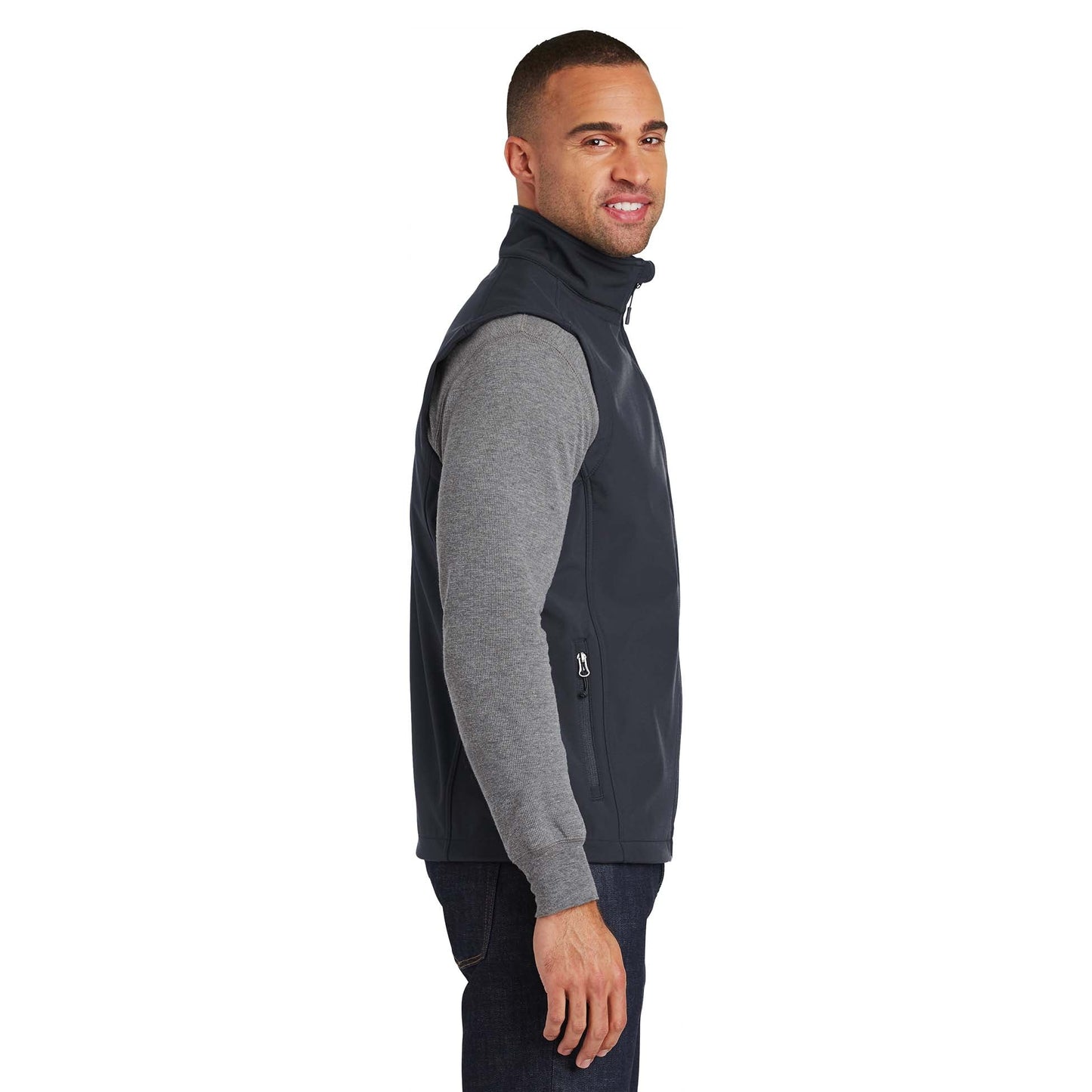 Battleship Grey Vests - Port Authority - Stylish Shell Design