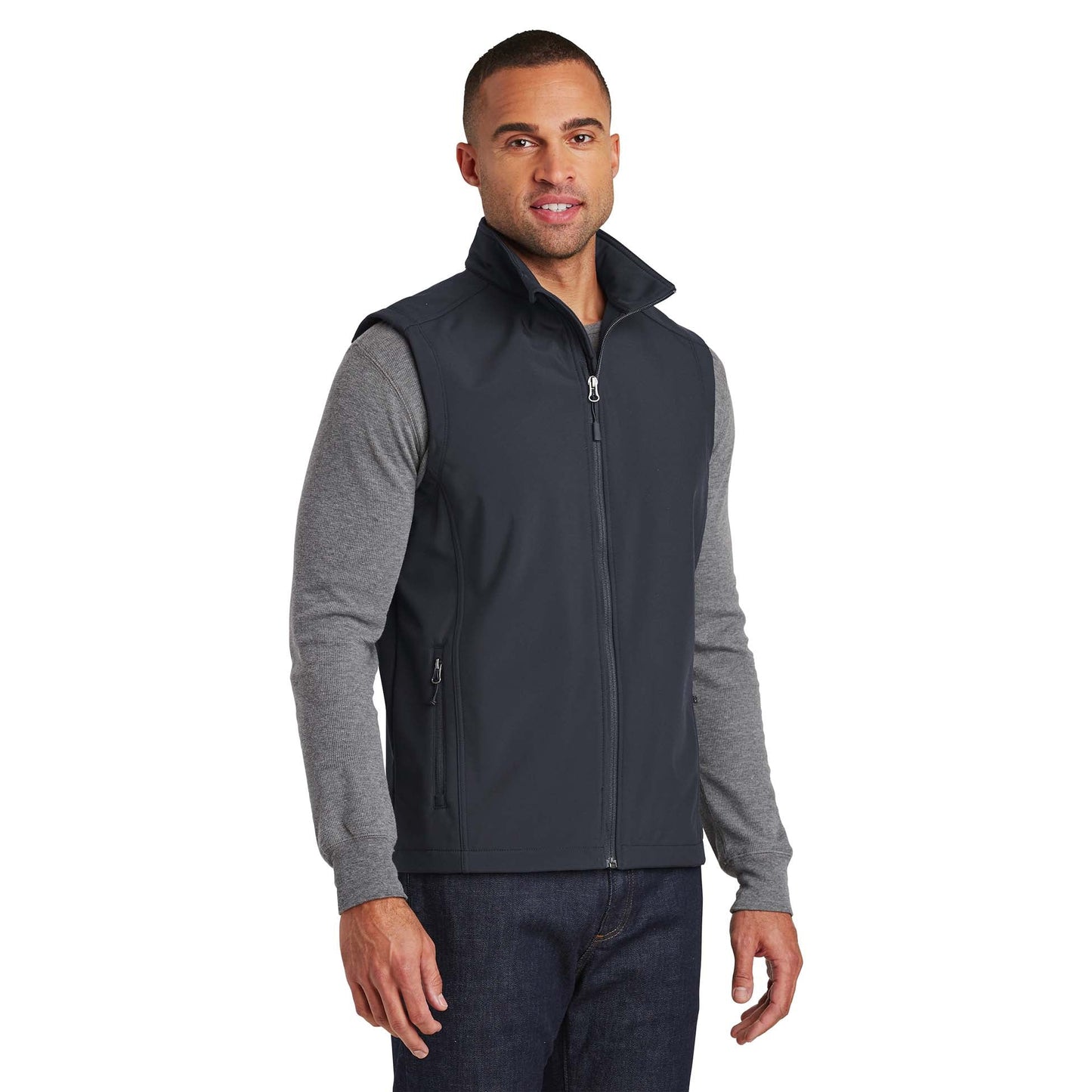 Battleship Grey Vests - Port Authority - Stylish Shell Design